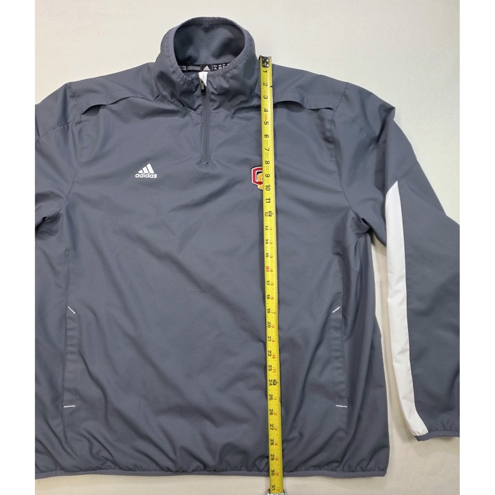 Oberlin College Adidas Jacket Mens XL Pullover Windbreaker Lined Team Issue - Picture 5 of 10